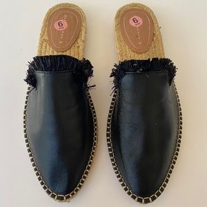 Zara Leather Slip-on Espadriles